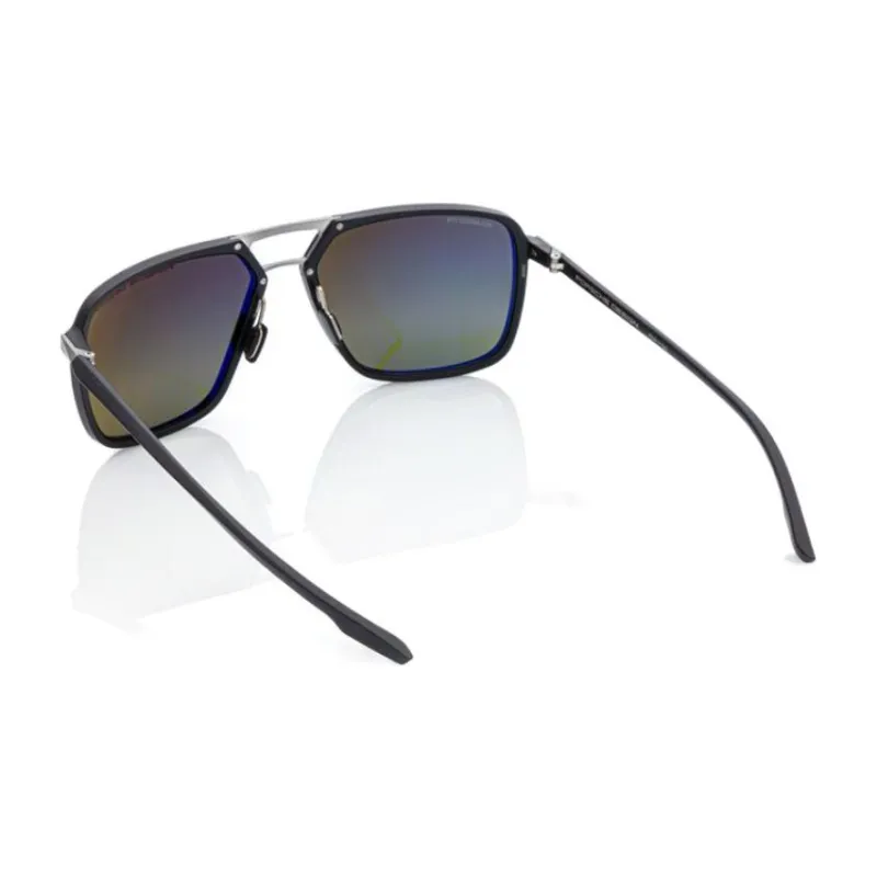 PORSCHE DESIGN Plate And Metal Square Sunglasses Men's Black-4