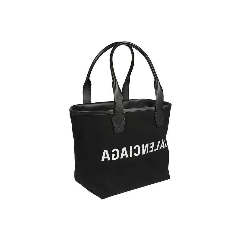 Balenciaga 100% Cotton Tote Bag, Shopping Bag, Handbag Trumpets Women's Black-2