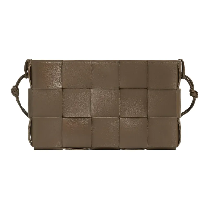Bottega Veneta Calfskin Shoulder Bag Crossbody Bag Women's Brown-0