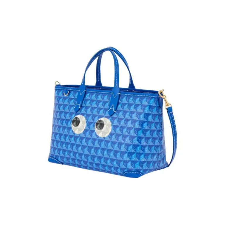 Anya Hindmarch Canvas Handbag Women's Electric Blue-2