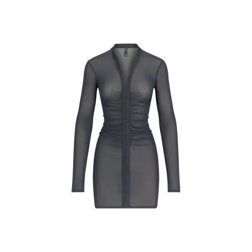 Skims Long-Sleeved Dresses Women's Iron Gray