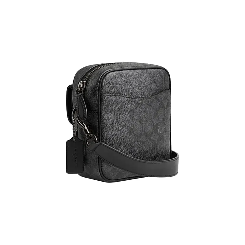 COACH PVC Messenger Bag, Shoulder Bag, Crossbody Bag Mini Men's Charcoal Black-2