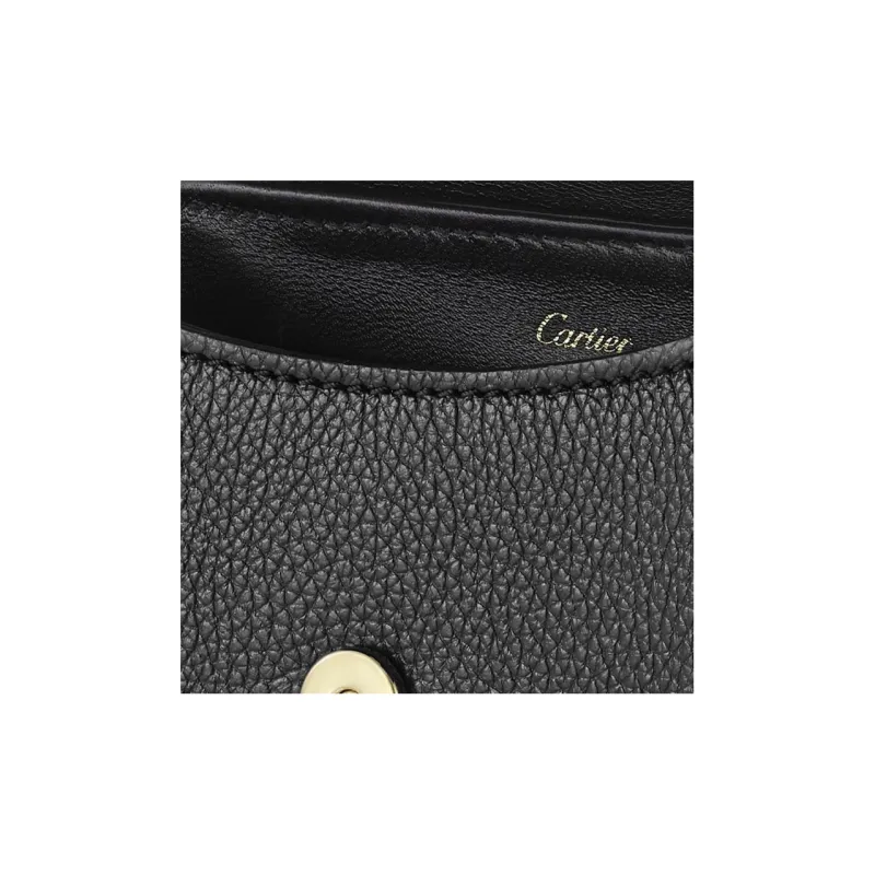 CARTIER Cow Leather Shoulder Bag, Crossbody Bag Extra Mini Women's Black-2
