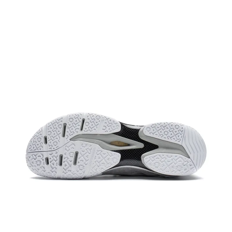 LiNing Sprint Pro Cushioned Wear Resistant Supportive Impact Resistant Low Top Badminton Shoes Unisex Silver-4