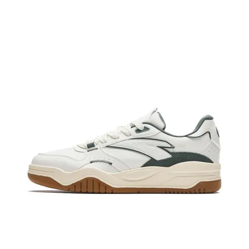 ANTA Skateboard Shoes Men Low-Top Ivory White/Bamboo Green Gray