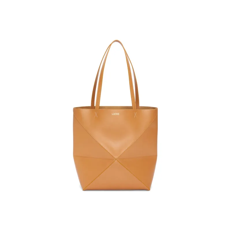 LOEWE Calfskin Tote Bag, Shopping Bag, Handbag Women's Brown-0