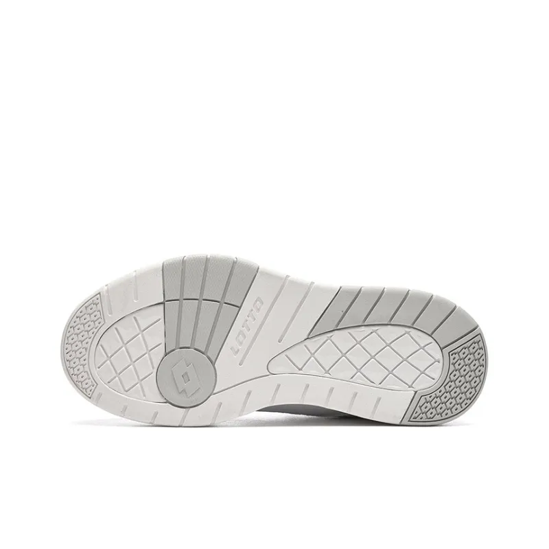 LOTTO Slip-Resistant Water-Resistant High-Top Skateboard Shoes Men's White-4
