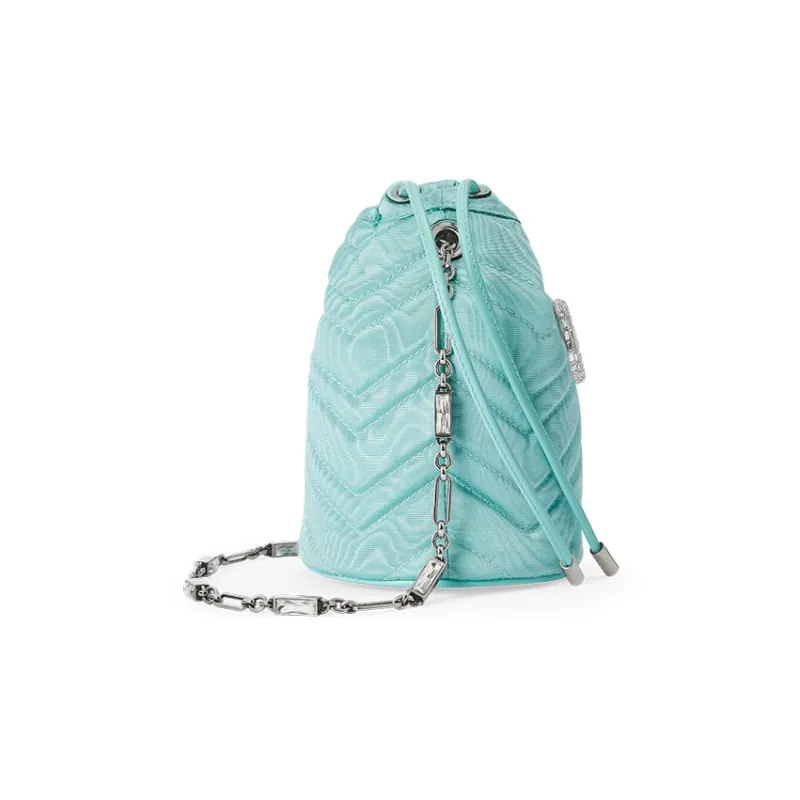 GUCCI GG Marmont Herringbone Cloud Fabric Bucket Bags Shoulder Bag Crossbody Bag Regular Women's Light Blue-2