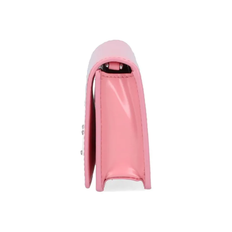 PRADA Calfskin Shoulder Bag Crossbody Bag Wallet Regular Women's Pink-4
