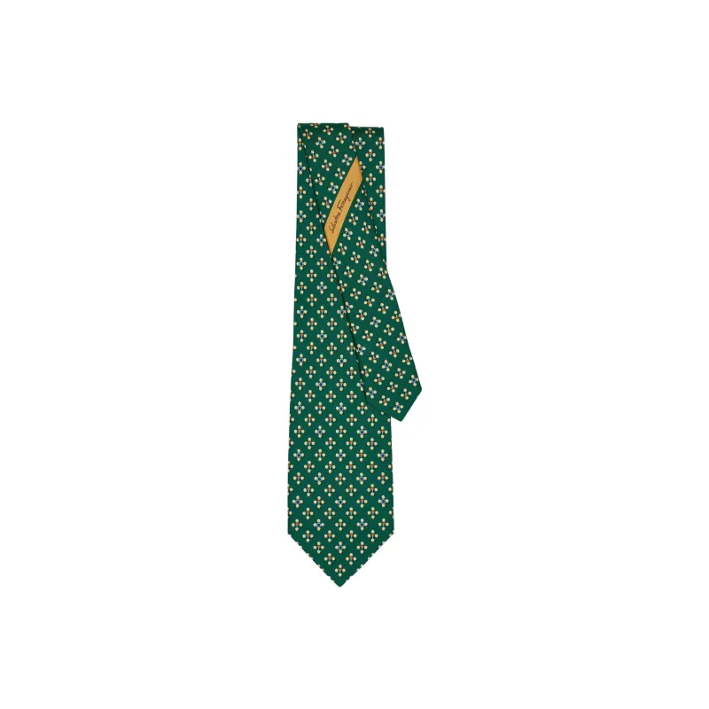 Ferragamo Ties Unisex Green-1