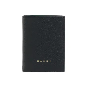 MARNI Venice Calfskin Wallet Women's Black