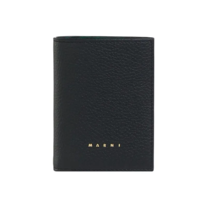 MARNI Venice Calfskin Wallet Women's Black-0