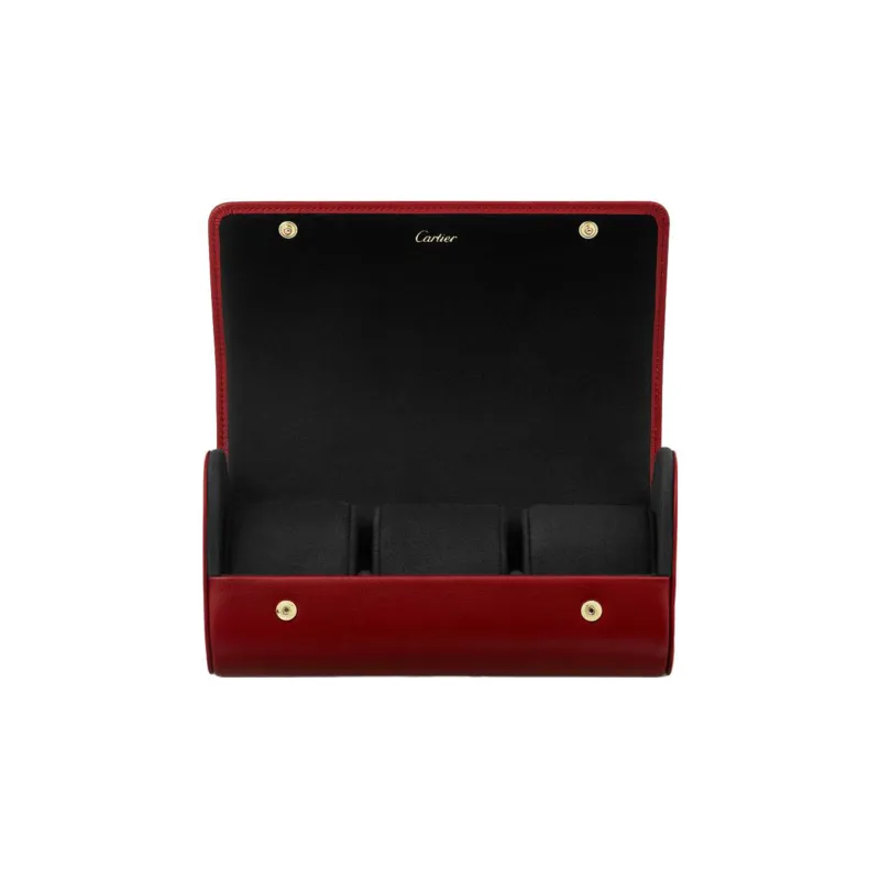 CARTIER Calfskin Storage Bag Women's Red-2