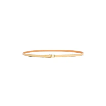 LOEWE Cow Leather Belts Women's Beige Width 3.5cm
