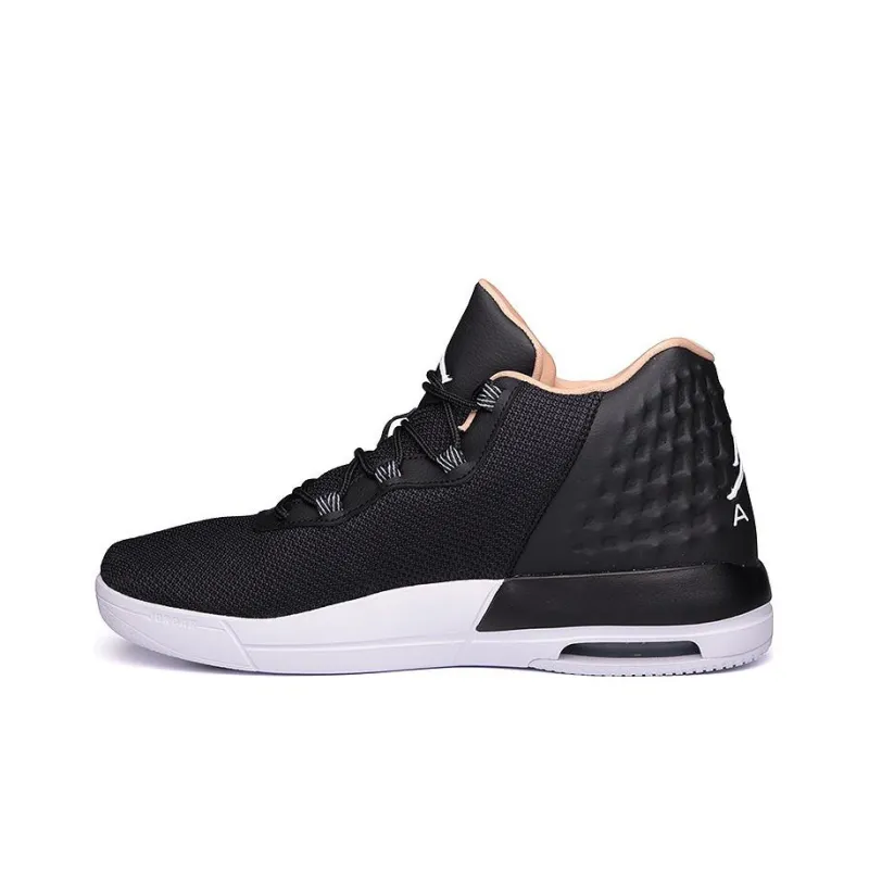 Jordan Academy Cushioning Anti-Slip And Wear-Resistant Mid-Top Basketball Shoes Men's Black-0