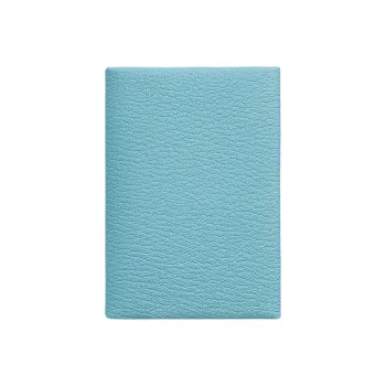 HERMES Calvi Duo Mysore Goat Skin Card Holder Mini Women's U2 Bleu Zephyr And Storm Blue