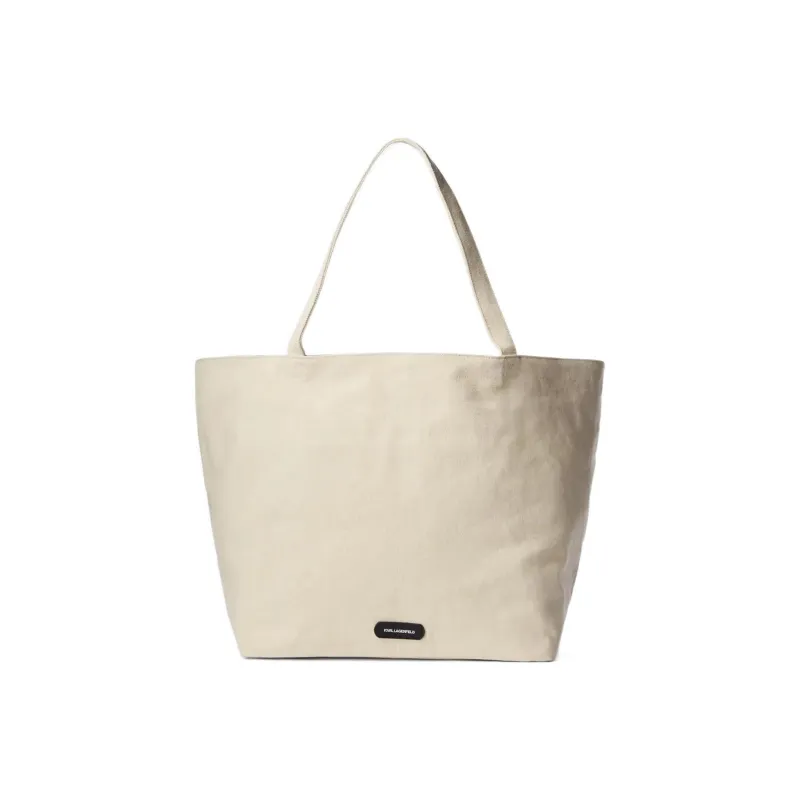 KARL LAGERFELD Canvas Bag, Tote Bag, Shopping Bag, Handbag, Shoulder Bag Women's Beige-1