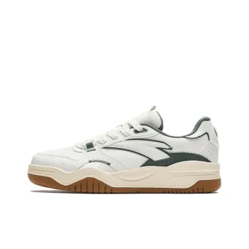 Anta Wave Shoes Slip Resistant Cushioning Low Top Skateboard Shoes Women's Ivory White Gray