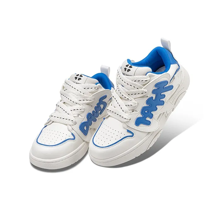 HART DAVIS Rebel I Series Slip Resistant Height Increasing Low Top Stylish Skateboarding Shoes Unisex Blue-1
