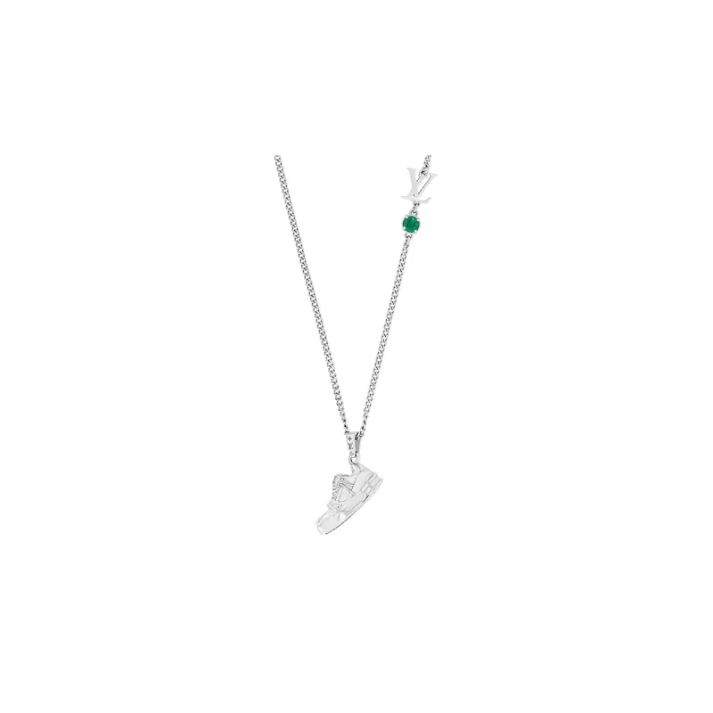 LOUIS VUITTON Trainer Strass Necklaces Women's Silver-0