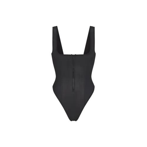 Skims SS23 Swimwear Series One-Piece Swimsuits Women's Black