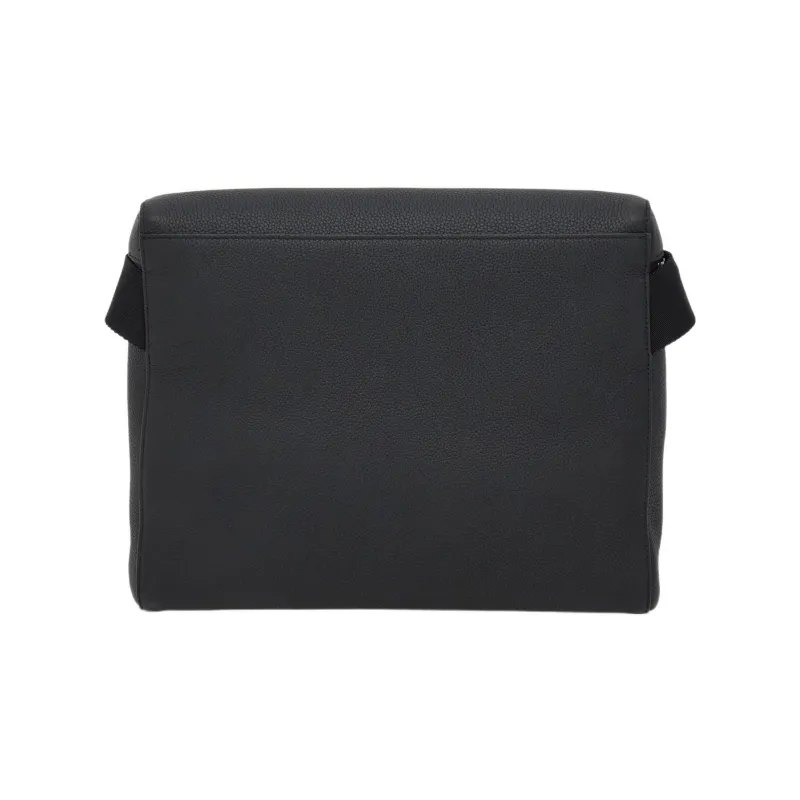 FERRAGAMO GANCINI Calfskin Crossbody Bag Shoulder Bag Men's Black-2