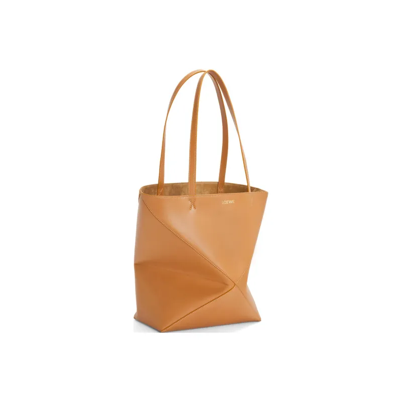 LOEWE Calfskin Tote Bag, Shopping Bag, Handbag Women's Brown-1