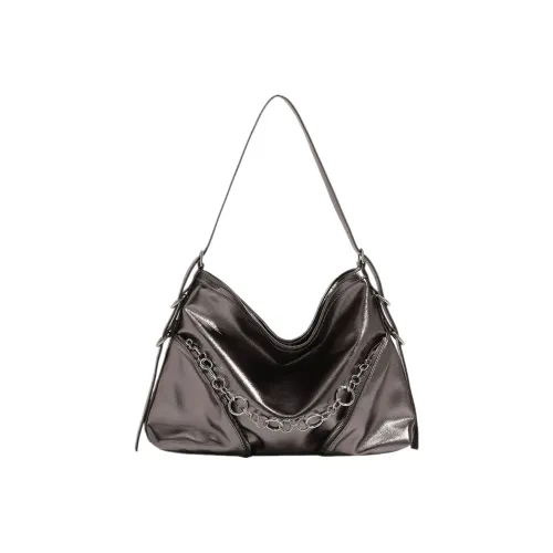 NOMK PU Shoulder Bag, Handbag, Crossbody Bag, Shoulder Bag Women's Champagne