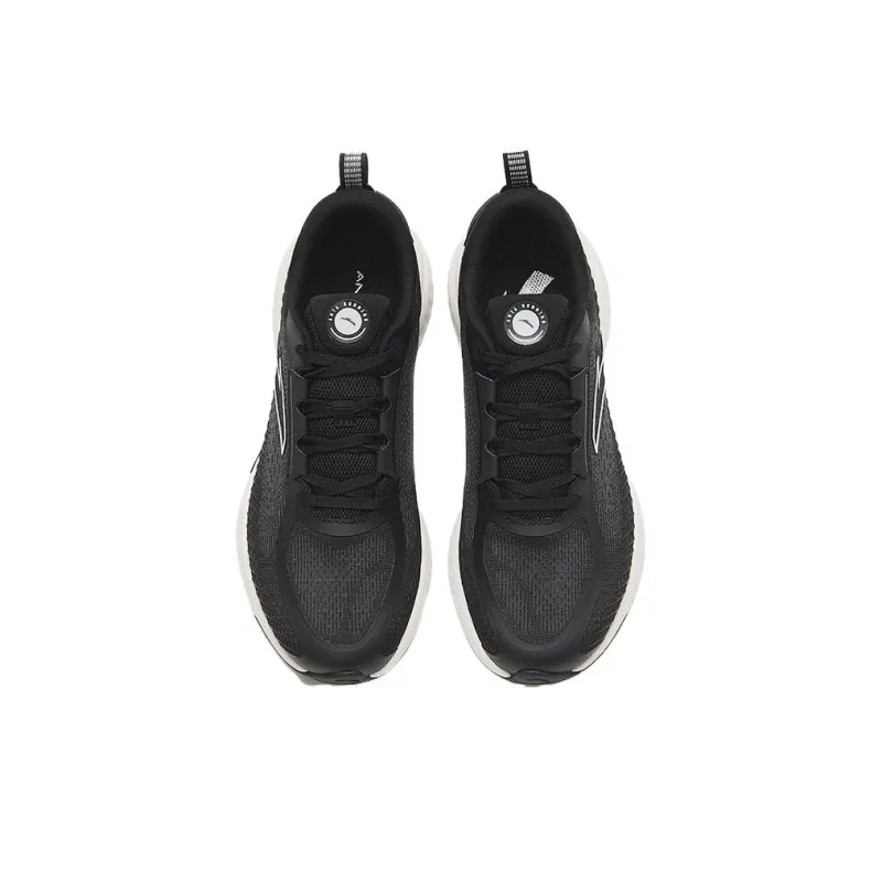 Anta Slip Resistant Low Top Running Shoes Men's Black White-2