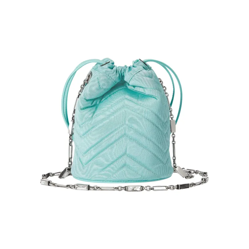 GUCCI GG Marmont Herringbone Cloud Fabric Bucket Bags Shoulder Bag Crossbody Bag Regular Women's Light Blue-3