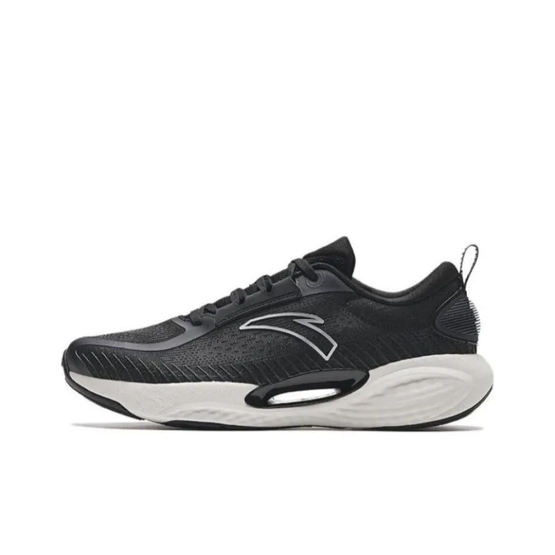 Anta Slip Resistant Low Top Running Shoes Men's Black White-0