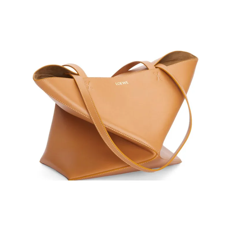 LOEWE Calfskin Tote Bag, Shopping Bag, Handbag Women's Brown-2