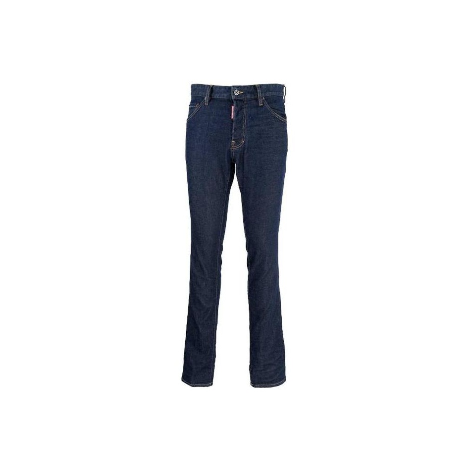 DSQUARED 2 Logo Patch Straight Leg Jeans - POIZON