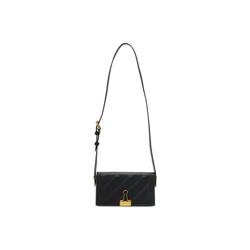 OFF WHITE Cross 21 Shoulder Bag Black/Gold-0