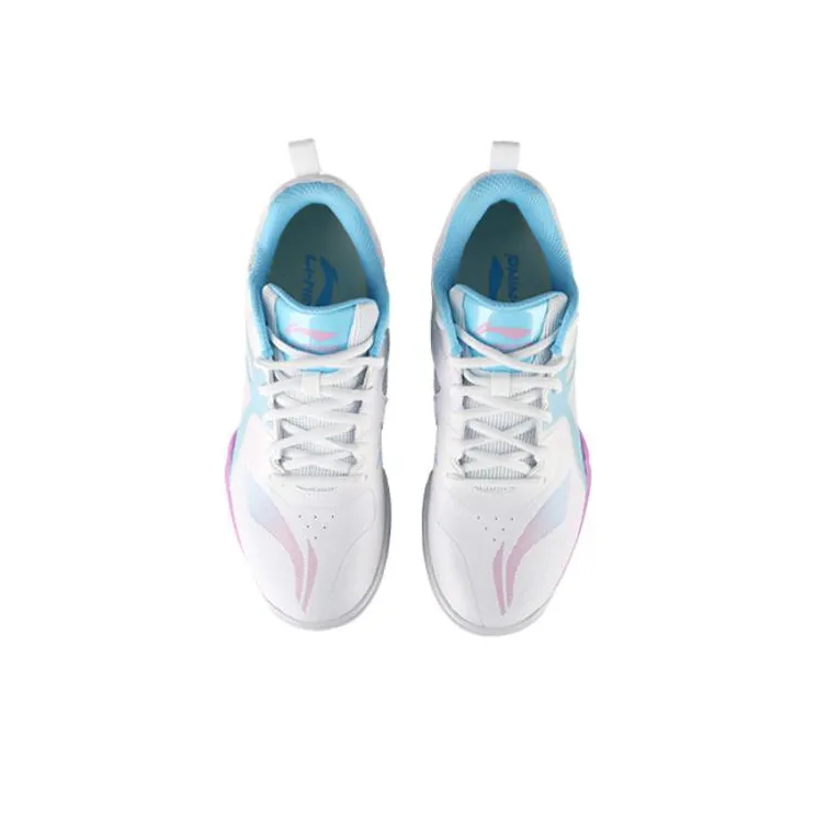 LiNing Breathable Low Top Training Shoes Unisex White Purple-3