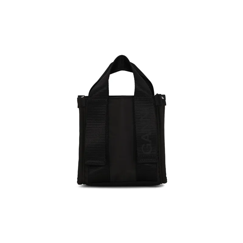 GANNI Polyester Tote Bag Shopping Bag Mini Women's Black-0