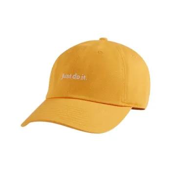 Nike Cotton Baseball Caps Unisex Yellow