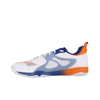 LiNing Anti Slip And Wear Resistant Breathable Low Top Training Shoes Unisex White Blue Orange