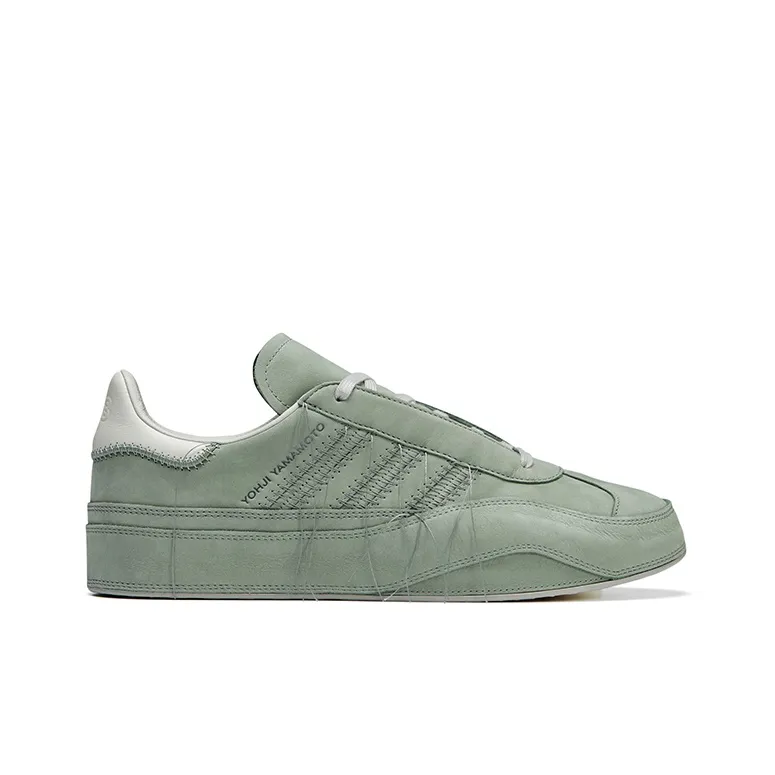 Adidas Y 3 Gazelle Silver Green Off White Light Brown-1