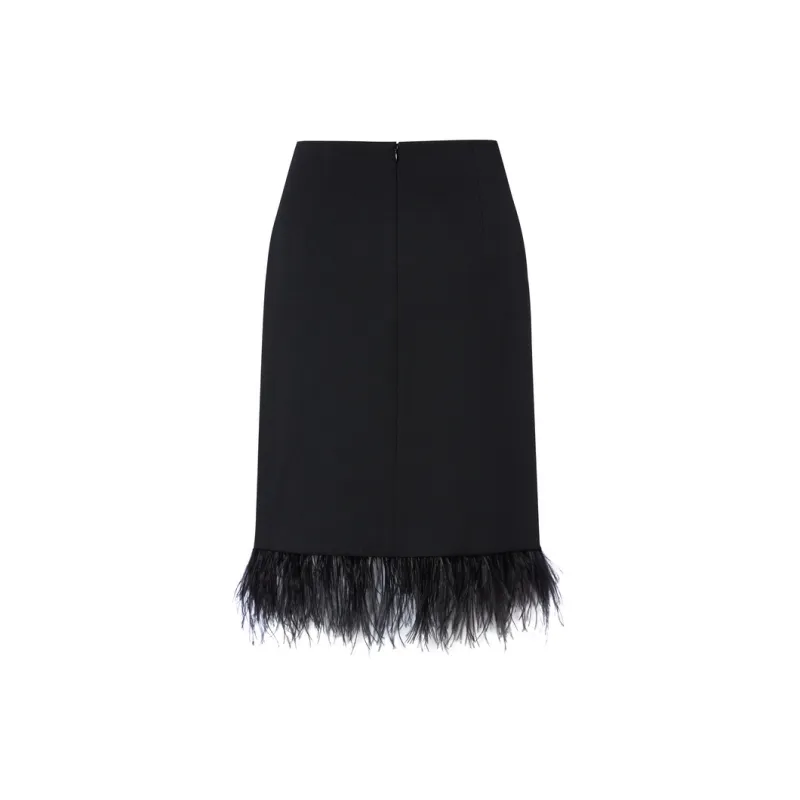 MO&CO Casual Long Skirts Women's Black-1