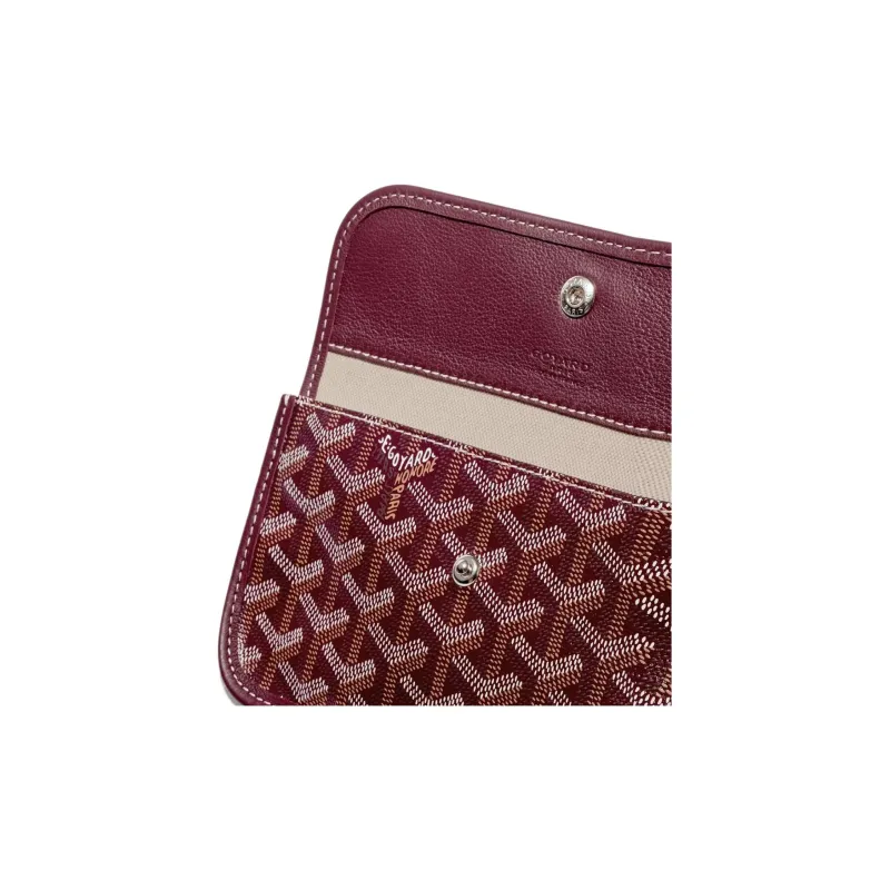 GOYARD Saint Louis Canvas Calfskin Tote Bag Shopping Bag Handbag Small Size Unisex Burgundy-8