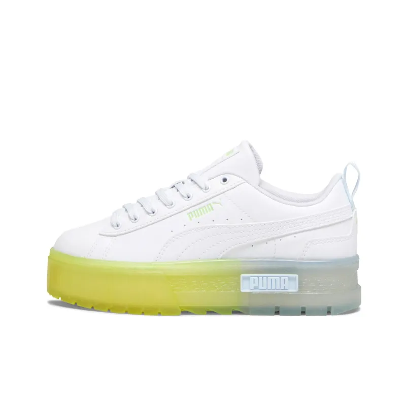 PUMA Mayze Beach Days Anti-Slip Wear-Resistant Low-Top Skateboard Shoes Women's White Green Blue-0