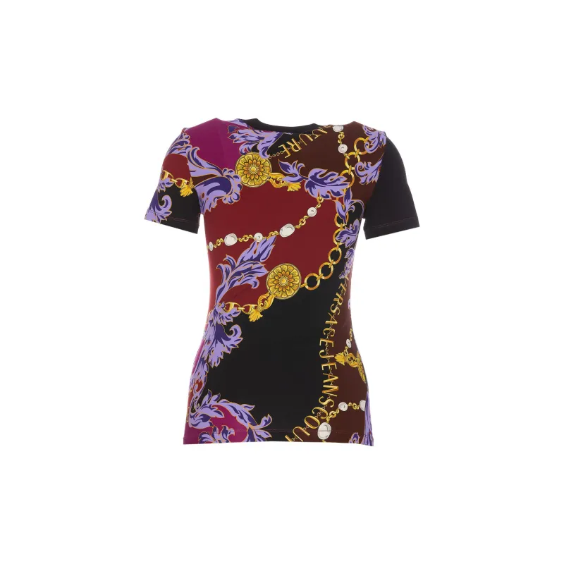 VERSACE JEANS COUTURE Baroque print Cotton T shirt-1