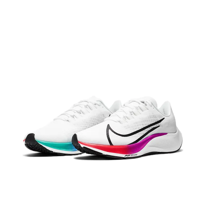 Nike Air Zoom Pegasus 37 White Multi Color Women's-2