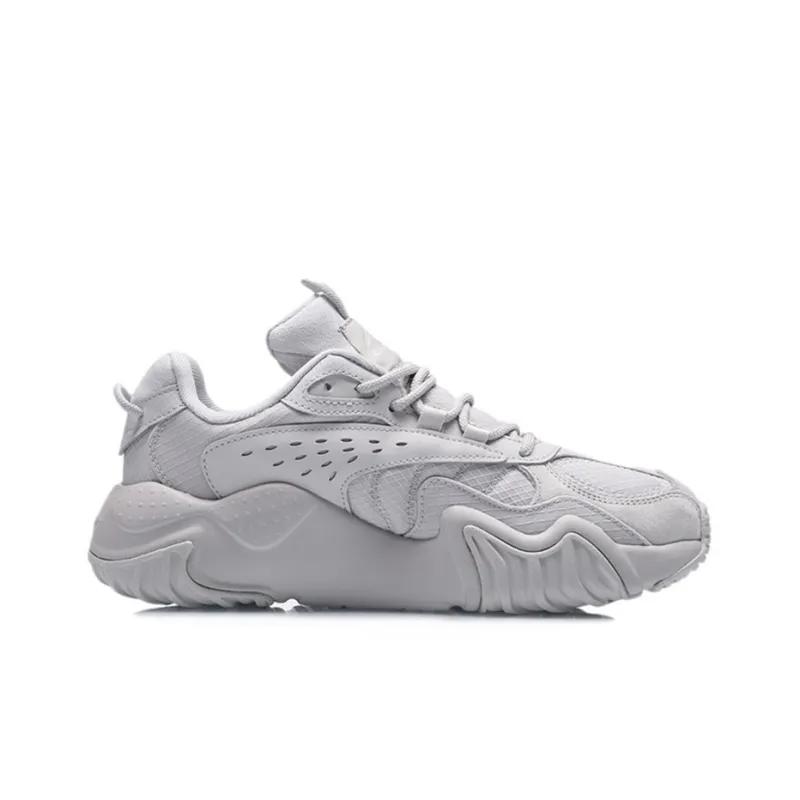 LiNing Cat Paw Lite Cushioning Anti Slip And Wear Resistant Low Top Running Shoes Women's Gray-1