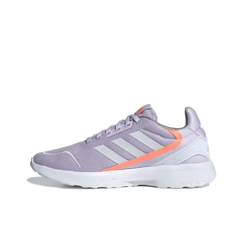 Adidas Slip-Resistant Low-Top Running Shoes Women's Purple Pink White