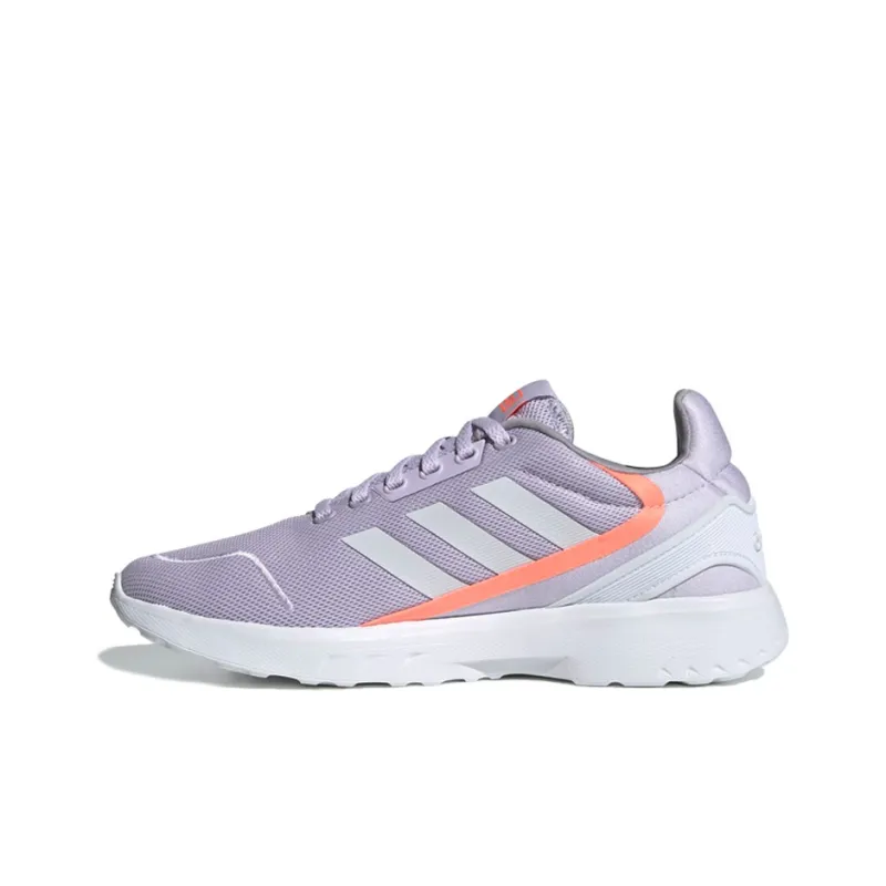Adidas Slip-Resistant Low-Top Running Shoes Women's Purple Pink White-0