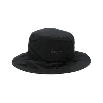 Yohji Yamamoto Nylon Bucket Hats Men's Black