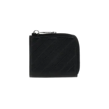 OFF-WHITE Leather Coin Purse Men's Black