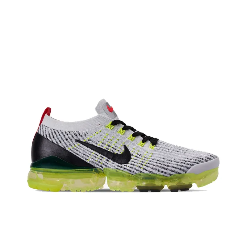Nike Air VaporMax Flyknit 3 White Black Volt Bright Crimson-1